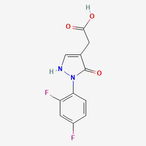 2-[2-(2,4-Difluorophenyl)-3-oxo-2,3-dihydro-1H-pyrazol-4-yl]acetic acid