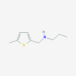 molecular formula C9H15NS B13225339 n-((5-Methylthiophen-2-yl)methyl)propan-1-amine 