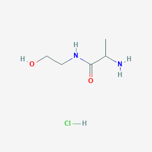 molecular formula C5H13ClN2O2 B1322534 2-Amino-N-(2-hydroxyethyl)propanamide hydrochloride CAS No. 1236260-80-2