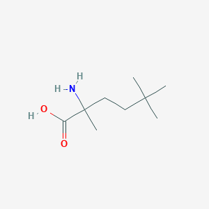 molecular formula C9H19NO2 B13225404 2-Amino-2,5,5-trimethylhexanoic acid 