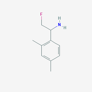 molecular formula C10H14FN B13225430 1-(2,4-Dimethylphenyl)-2-fluoroethan-1-amine 