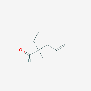 molecular formula C8H14O B13225438 2-Ethyl-2-methylpent-4-enal CAS No. 99799-21-0