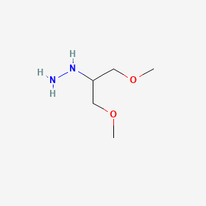 molecular formula C5H14N2O2 B13225445 (1,3-Dimethoxypropan-2-yl)hydrazine 