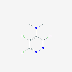 molecular formula C6H6Cl3N3 B13225459 3,5,6-Trichloro-N,N-dimethylpyridazin-4-amine 