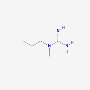 molecular formula C6H15N3 B13225471 N-Methyl-N-(2-methylpropyl)guanidine 