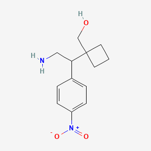 {1-[2-Amino-1-(4-nitrophenyl)ethyl]cyclobutyl}methanol