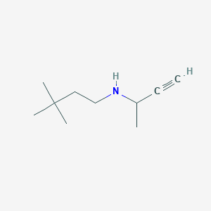 molecular formula C10H19N B13225509 (But-3-yn-2-yl)(3,3-dimethylbutyl)amine 