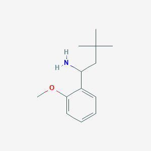 molecular formula C13H21NO B13225514 1-(2-Methoxyphenyl)-3,3-dimethylbutan-1-amine 