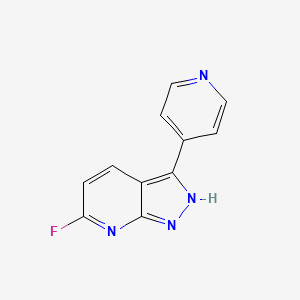 molecular formula C11H7FN4 B1322552 6-氟-3-(吡啶-4-基)-1H-吡唑并[3,4-b]吡啶 CAS No. 552331-67-6