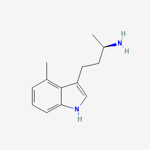 molecular formula C13H18N2 B13225598 (2R)-4-(4-Methyl-1H-indol-3-yl)butan-2-amine 