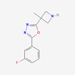 2-(3-Fluorophenyl)-5-(3-methylazetidin-3-yl)-1,3,4-oxadiazole