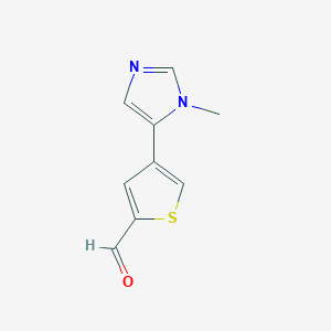 molecular formula C9H8N2OS B13225615 4-(1-Methyl-1H-imidazol-5-YL)thiophene-2-carbaldehyde CAS No. 1824126-87-5