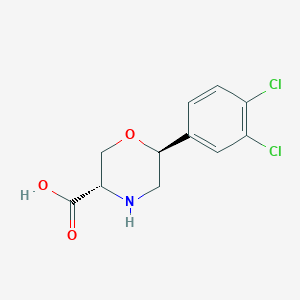 molecular formula C11H11Cl2NO3 B13225616 (3S,6S)-6-(3,4-Dichlorophenyl)morpholine-3-carboxylic acid 