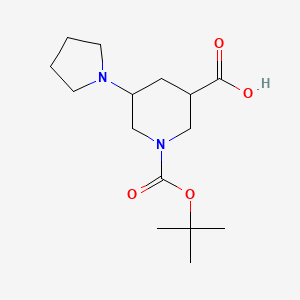 1-[(tert-Butoxy)carbonyl]-5-(pyrrolidin-1-yl)piperidine-3-carboxylic acid