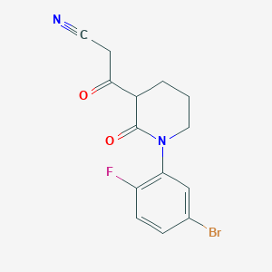 3-[1-(5-Bromo-2-fluorophenyl)-2-oxopiperidin-3-yl]-3-oxopropanenitrile