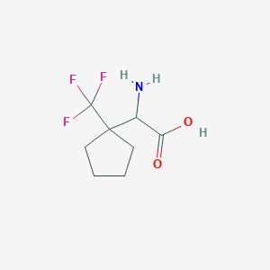 2-Amino-2-[1-(trifluoromethyl)cyclopentyl]acetic acid