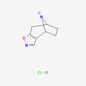 molecular formula C8H11ClN2O B13225677 5,6,7,8-tetrahydro-4H-4,7-epiminocyclohepta[d]isoxazole hydrochloride 