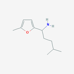 4-Methyl-1-(5-methylfuran-2-yl)pentan-1-amine