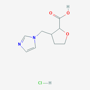 3-[(1H-Imidazol-1-yl)methyl]oxolane-2-carboxylic acid hydrochloride