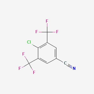 molecular formula C9H2ClF6N B1322573 4-Chloro-3,5-bis(trifluoromethyl)benzonitrile CAS No. 62584-30-9
