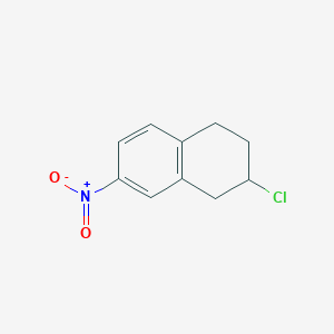 molecular formula C10H10ClNO2 B13225734 2-Chloro-7-nitro-1,2,3,4-tetrahydronaphthalene 