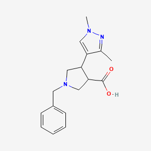 1-Benzyl-4-(1,3-dimethyl-1H-pyrazol-4-yl)pyrrolidine-3-carboxylic acid