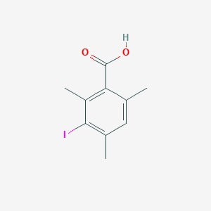 molecular formula C10H11IO2 B13225816 3-Iodo-2,4,6-trimethylbenzoic acid 