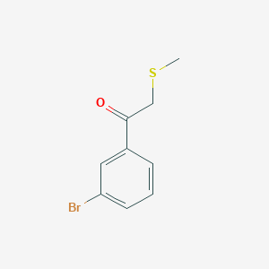 molecular formula C9H9BrOS B13225821 1-(3-Bromophenyl)-2-(methylsulfanyl)ethan-1-one 