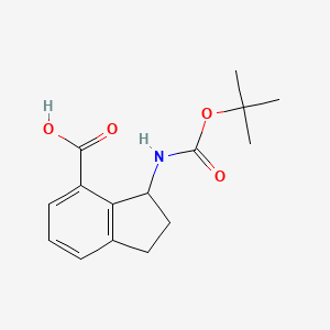 3-{[(tert-butoxy)carbonyl]amino}-2,3-dihydro-1H-indene-4-carboxylic acid