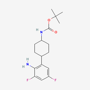 tert-Butyl N-[4-(2-amino-3,5-difluorophenyl)cyclohexyl]carbamate