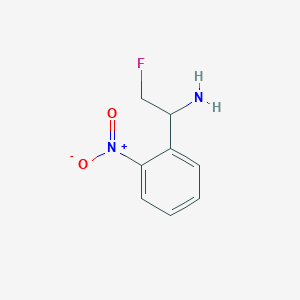 molecular formula C8H9FN2O2 B13225895 2-Fluoro-1-(2-nitrophenyl)ethan-1-amine 