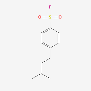 molecular formula C11H15FO2S B13225896 4-(3-Methylbutyl)benzene-1-sulfonyl fluoride 