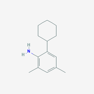 molecular formula C14H21N B13225940 2-Cyclohexyl-4,6-dimethylaniline 