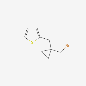 2-([1-(Bromomethyl)cyclopropyl]methyl)thiophene