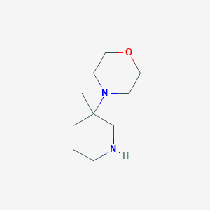 molecular formula C10H20N2O B13225977 4-(3-Methyl-3-piperidinyl)morpholine 