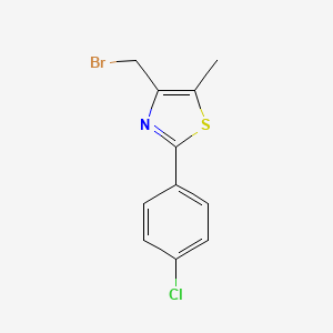 molecular formula C11H9BrClNS B1322599 4-(Bromomethyl)-2-(4-chlorophenyl)-5-methyl-1,3-thiazole CAS No. 113264-72-5