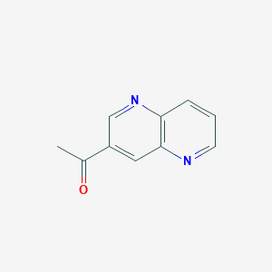 molecular formula C10H8N2O B1322601 1-(1,5-萘啶-3-基)乙酮 CAS No. 1246088-62-9