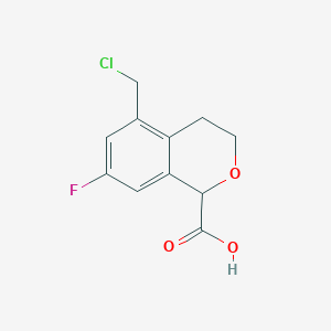 5-(Chloromethyl)-7-fluoro-3,4-dihydro-1H-2-benzopyran-1-carboxylic acid