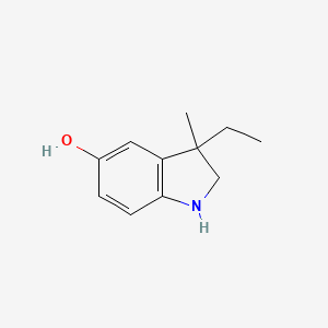 molecular formula C11H15NO B13226012 3-Ethyl-3-methyl-2,3-dihydro-1H-indol-5-ol 