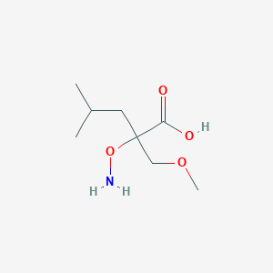 molecular formula C8H17NO4 B13226017 2-(Aminooxy)-2-(methoxymethyl)-4-methylpentanoic acid 