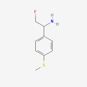 molecular formula C9H12FNS B13226054 2-Fluoro-1-[4-(methylsulfanyl)phenyl]ethan-1-amine 