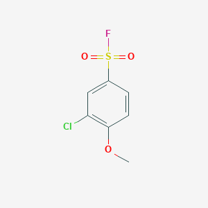 molecular formula C7H6ClFO3S B13226058 3-Chloro-4-methoxybenzene-1-sulfonyl fluoride 