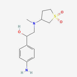 3-{[2-(4-Aminophenyl)-2-hydroxyethyl](methyl)amino}-1lambda6-thiolane-1,1-dione