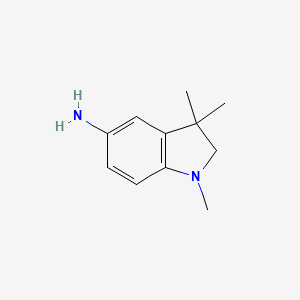 molecular formula C11H16N2 B1322609 (1,3,3-三甲基-2,3-二氢-1H-吲哚-5-基)胺 CAS No. 848047-45-0