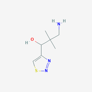 3-Amino-2,2-dimethyl-1-(1,2,3-thiadiazol-4-yl)propan-1-ol