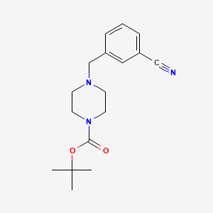 molecular formula C17H23N3O2 B1322611 4-(3-氰基苄基)哌嗪-1-甲酸叔丁酯 CAS No. 203047-35-2