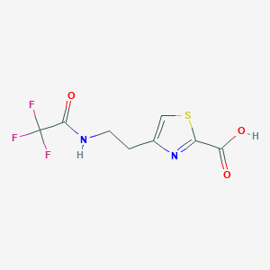 molecular formula C8H7F3N2O3S B13226110 4-[2-(Trifluoroacetamido)ethyl]-1,3-thiazole-2-carboxylic acid 