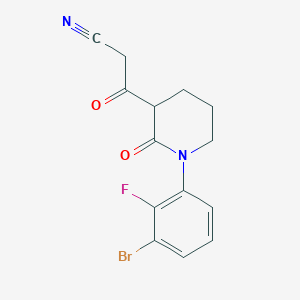 3-[1-(3-Bromo-2-fluorophenyl)-2-oxopiperidin-3-yl]-3-oxopropanenitrile