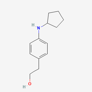 molecular formula C13H19NO B13226127 2-[4-(Cyclopentylamino)phenyl]ethan-1-ol 