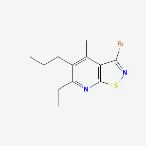 3-Bromo-6-ethyl-4-methyl-5-propyl-[1,2]thiazolo[5,4-b]pyridine